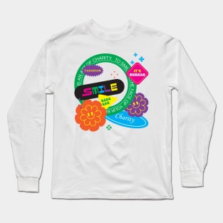 Smile is Charity Islamic Quote Sunnah Positivity Long Sleeve T-Shirt